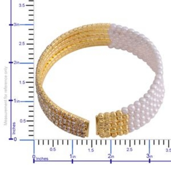 Faux Pearl Cuff Bracelet - Picture 5 of 6